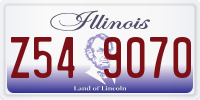 IL license plate Z549070