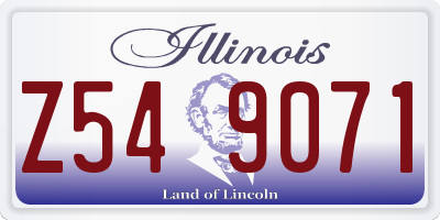 IL license plate Z549071