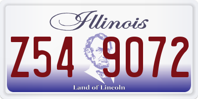 IL license plate Z549072