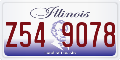 IL license plate Z549078