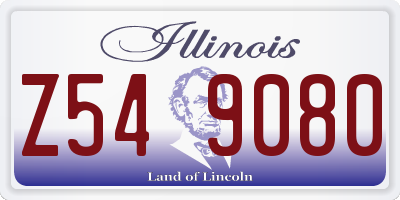 IL license plate Z549080