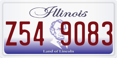 IL license plate Z549083