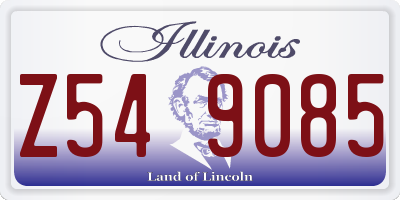 IL license plate Z549085