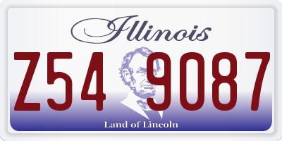 IL license plate Z549087