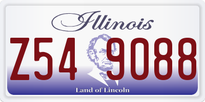IL license plate Z549088