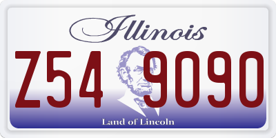 IL license plate Z549090