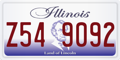 IL license plate Z549092