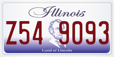 IL license plate Z549093