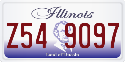 IL license plate Z549097