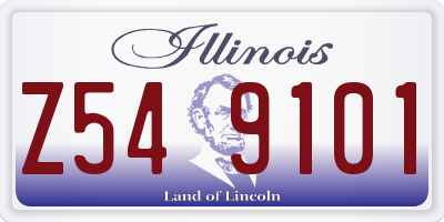 IL license plate Z549101