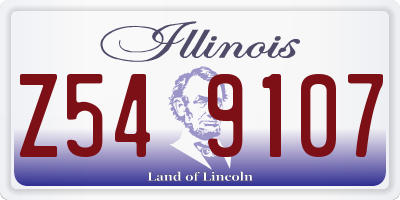 IL license plate Z549107