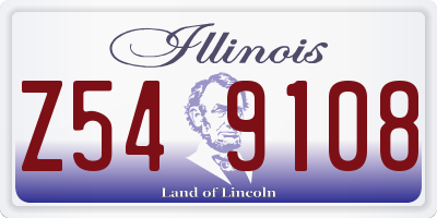 IL license plate Z549108