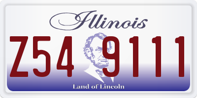 IL license plate Z549111