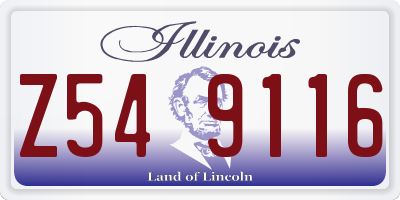 IL license plate Z549116