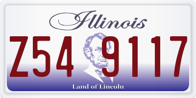 IL license plate Z549117