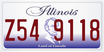 IL license plate Z549118