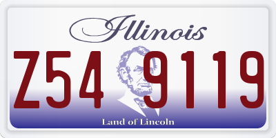 IL license plate Z549119