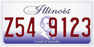 IL license plate Z549123