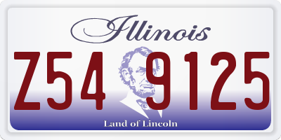 IL license plate Z549125
