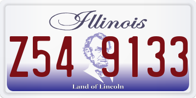 IL license plate Z549133