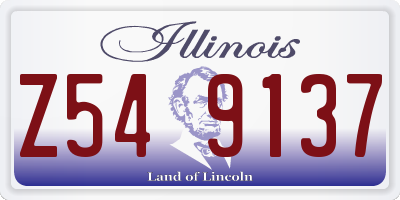 IL license plate Z549137