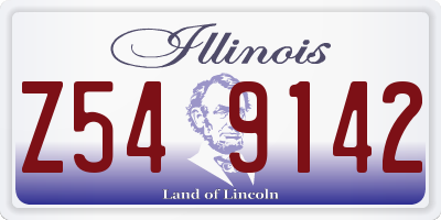 IL license plate Z549142