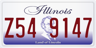 IL license plate Z549147