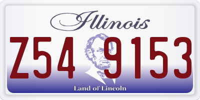 IL license plate Z549153