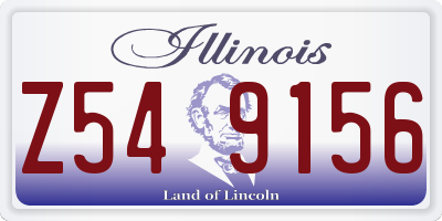 IL license plate Z549156