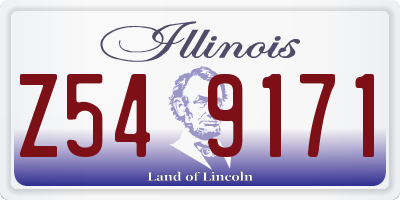 IL license plate Z549171