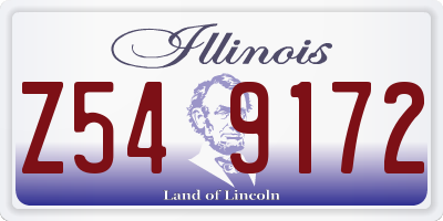 IL license plate Z549172