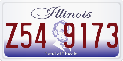 IL license plate Z549173