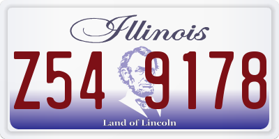 IL license plate Z549178