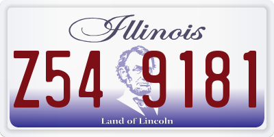 IL license plate Z549181