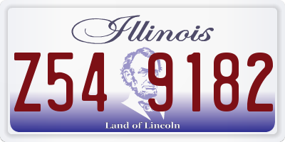 IL license plate Z549182