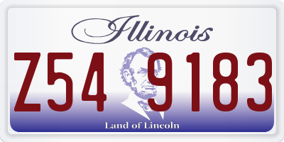 IL license plate Z549183