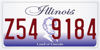 IL license plate Z549184