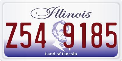 IL license plate Z549185