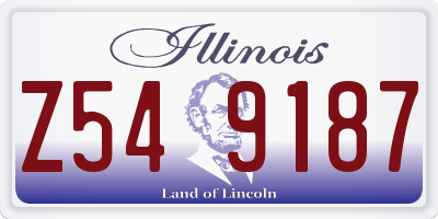 IL license plate Z549187