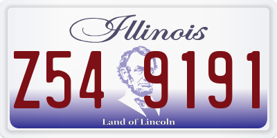 IL license plate Z549191