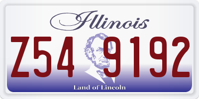 IL license plate Z549192