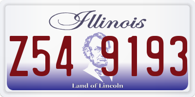 IL license plate Z549193