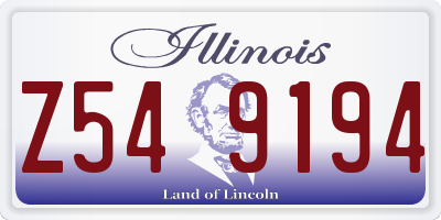 IL license plate Z549194