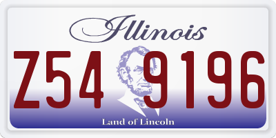 IL license plate Z549196