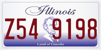 IL license plate Z549198