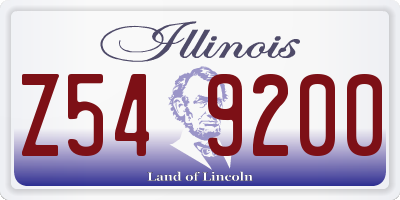 IL license plate Z549200