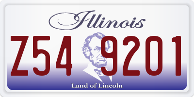 IL license plate Z549201