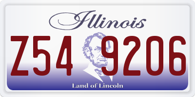 IL license plate Z549206