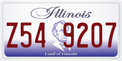IL license plate Z549207