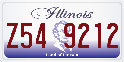 IL license plate Z549212